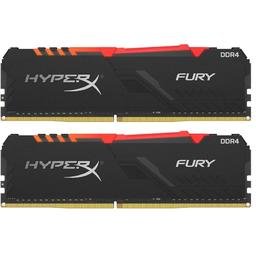 Kingston HyperX Fury RGB 32 GB DDR4-2666 2x16GB 288-pin DIMM Ram Memory