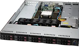 SYS-110P-WTR SuperMicro Rackmount server X12 H12 1U CloudDC and WIO PCIe 4.0 Single Processor