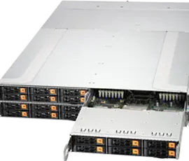 SYS-211GT-HNTR 2U4N GrandTwin with PCIe 5.0 Twin Server System