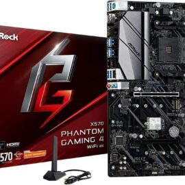 ASRock X570 Phantom Gaming 4 WiFi ax AMD X570 Chipset AM4 Socket Motherboard