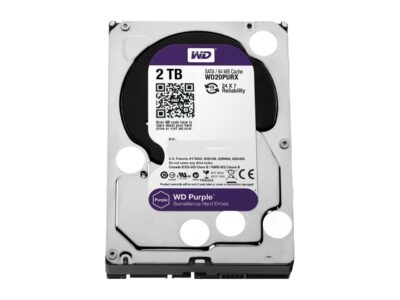 WD Purple 2TB Surveillance Hard Disk Drive - 5400 RPM Class SATA 6Gb/s 64MB Cache 3.5 Inch WD20PURX