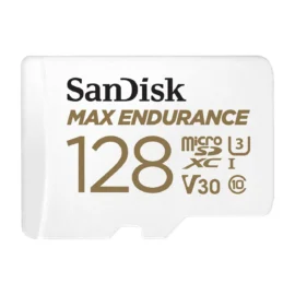 SanDisk 128GB MAX ENDURANCE microSDXC, U3, V30, Memory Card with Adapter for Home Security Cameras and Dash Cams, Speed up to 100MB/s (SDSQQVR-128G-GN6IA)