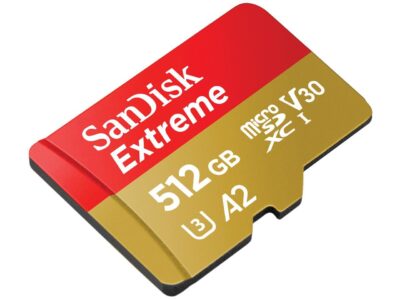 SanDisk 512GB Extreme microSDXC UHS-I/U3 A2 Micro SD Card with Adapter, Speed Up to 190MB/s (SDSQXAV-512G-GN6MA)