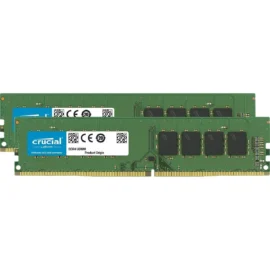 Crucial 32GB(16GB x2) DDR4-3200(PC4-25600) UDIMM 1.2V 3200MT/s CL-22 Single Ranked x8 based Unbuffered NON-ECC 288-PIN Desktop Memory CT2K16G4DFS832A