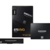 SAMSUNG 870 EVO Series 2.5" 500GB SATA III V-NAND Internal Solid State Drive (SSD) MZ-77E500B/AM