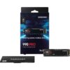 SAMSUNG SSD 990 PRO 1TB, PCIe 4.0 M.2 2280, Seq. Read Speeds Up-to 7,450MB/s (MZ-V9P1T0B/AM)