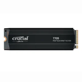 Crucial T705 1TB PCIe Gen5 NVMe M.2 SSD with Heatsink  - Up to 13,600 MB/s - Game Ready - Internal Solid State Drive (PC) - +1mo Adobe CC - CT1000T705SSD5