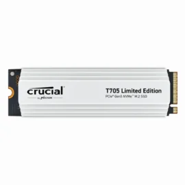 Crucial T705 2TB PCIe Gen5 NVMe M.2 SSD with White Heatsink  - Up to 14,500 MB/s - Limited Edition - Internal Solid State Drive (PC) - +1mo Adobe CC - CT2000T705SSD5A