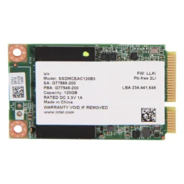 Intel 525 Series Lincoln Crest SSDMCEAC120B301 mSATA 120GB SATA III MLC Internal Solid State Drive (SSD)