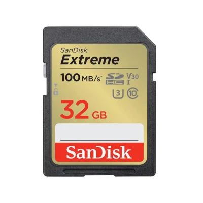 SanDisk 32GB Extreme SDXC UHS-I/U3 Class 10 V30 Memory Card, Speed Up to 100MB/s (SDSDXVT-032G-GNCIN)
