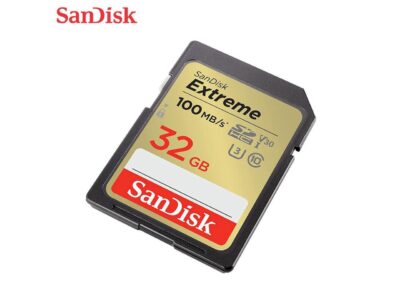 SanDisk 32GB Extreme SDXC UHS-I/U3 Class 10 V30 Memory Card, Speed Up to 100MB/s (SDSDXVT-032G-GNCIN)