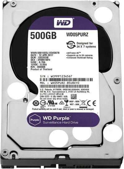 WD Purple WD101PURZ 10TB 7200 RPM 256MB Cache SATA 6.0Gb/s 3.5" Internal Hard Drive Bare Drive