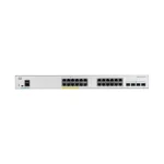 Cisco C1000-24P-4G-L 24-Port PoE+ Gigabit Switch, 4 SFP Uplinks, Layer 2, Fanless, Compact, Smart Managed