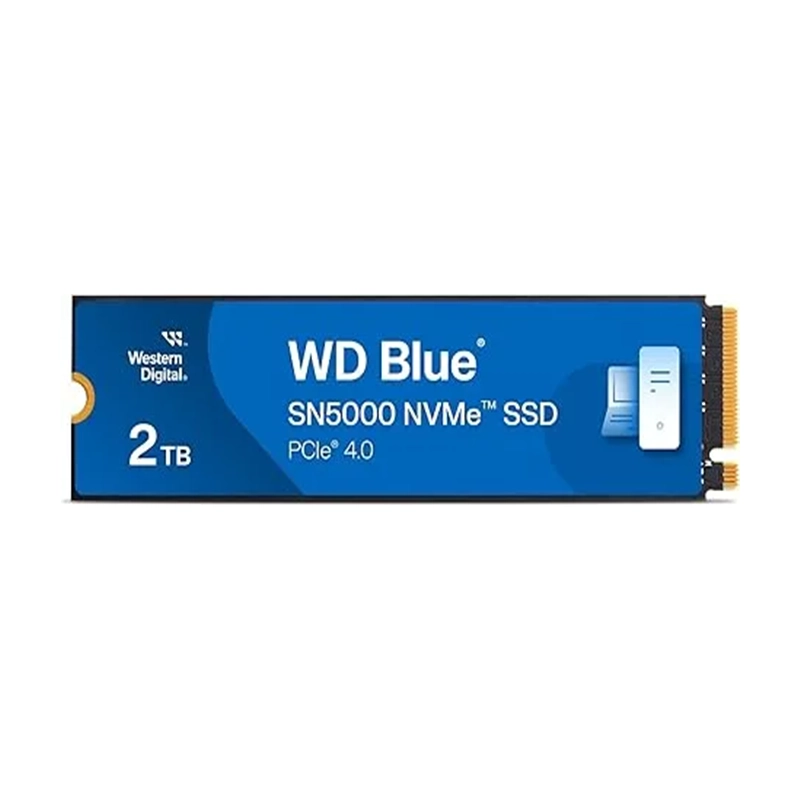 Western Digital 2TB WD Blue SN5000 NVMe Internal Solid State Drive SSD - PCIe Gen 4.0, M.2 2280, Up to 5,150 MB/s - WDS200T4B0E