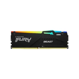 Kingston Technology Fury Beast RGB 8GB 5600MT/s DDR5 CL40 DIMM Desktop Memory Single Module | Intel XMP 3.0 | Infrared Sync Technology | Overclocking Stability | KF556C40BBA-8