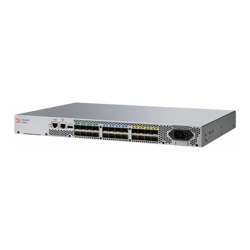 Brocade BR-G610-16-32G G610 24-Ports (16 Active Ports) FC SAN Switch with 16x 32Gb SWL SFP+