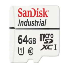 SanDisk SDSDQAF3-064G-I Industrial 64GB MicroSDCC UHS-I U1 C10 Memory Card (Standard Temperature Range)