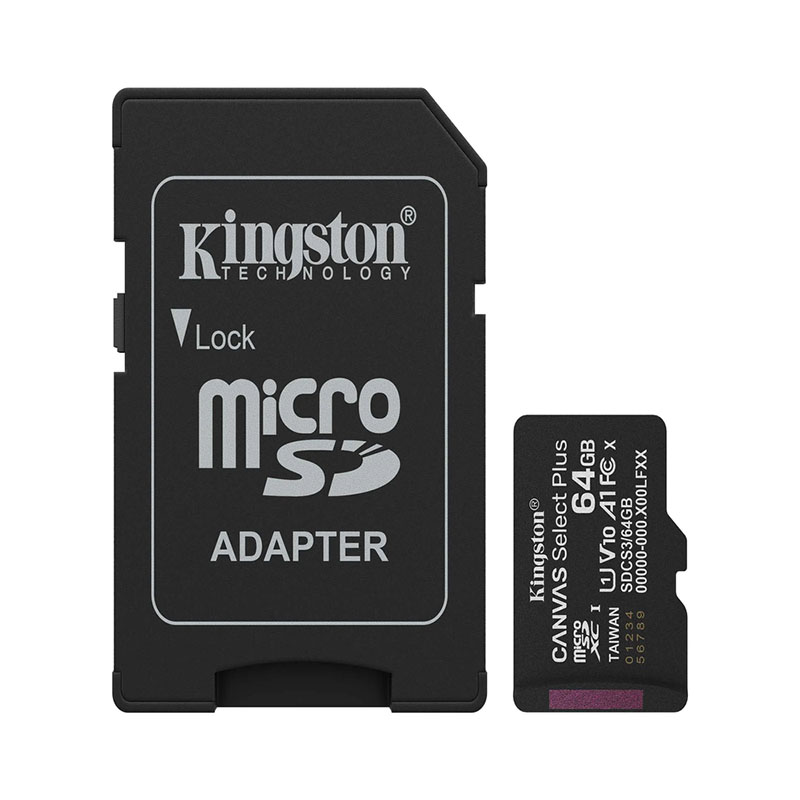 Kingston Canvas Select Plus microSD memory card SDCS3/64G